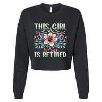 Flower Retired 2025 Not My Problem Anymore Cropped Pullover Crew