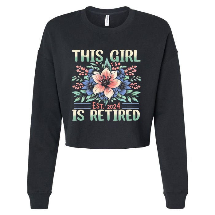 Flower Retired 2025 Not My Problem Anymore Cropped Pullover Crew