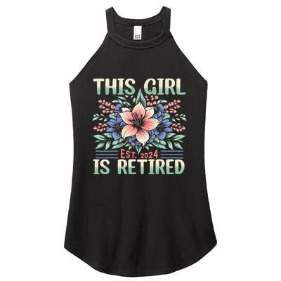 Flower Retired 2025 Not My Problem Anymore Women's Perfect Tri Rocker Tank