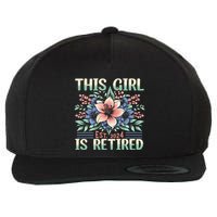 Flower Retired 2025 Not My Problem Anymore Wool Snapback Cap