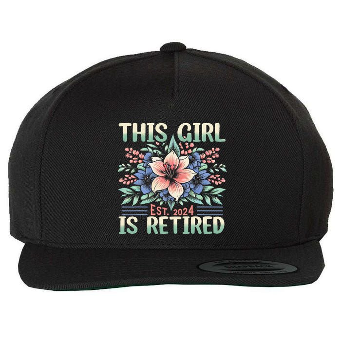 Flower Retired 2025 Not My Problem Anymore Wool Snapback Cap