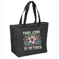 Flower Retired 2025 Not My Problem Anymore Zip Tote Bag