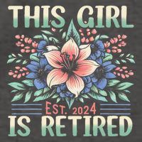 Flower Retired 2025 Not My Problem Anymore Vector Backpack