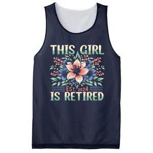 Flower Retired 2025 Not My Problem Anymore Mesh Reversible Basketball Jersey Tank