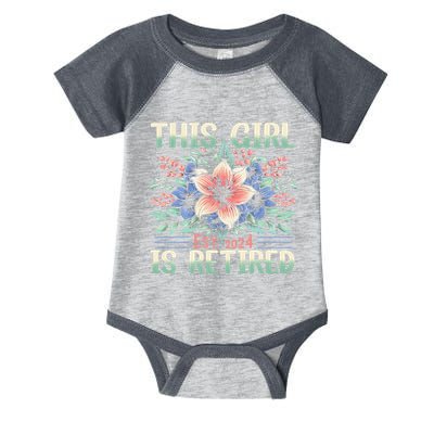 Flower Retired 2025 Not My Problem Anymore Infant Baby Jersey Bodysuit