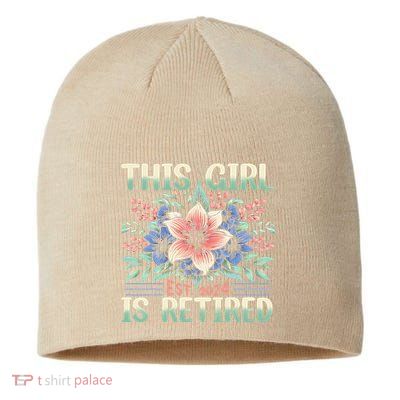 Flower Retired 2025 Not My Problem Anymore Sustainable Beanie