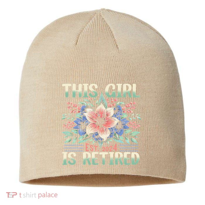 Flower Retired 2025 Not My Problem Anymore Sustainable Beanie