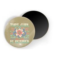 Flower Retired 2025 Not My Problem Anymore Magnet