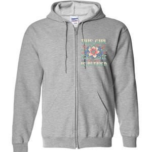 Flower Retired 2025 Not My Problem Anymore Full Zip Hoodie