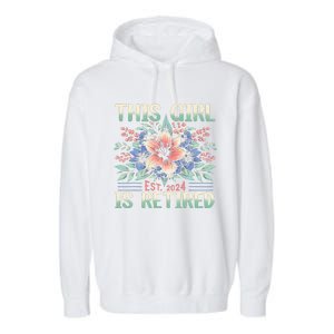 Flower Retired 2025 Not My Problem Anymore Garment-Dyed Fleece Hoodie