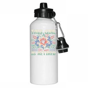 Flower Retired 2025 Not My Problem Anymore Aluminum Water Bottle