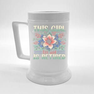 Flower Retired 2025 Not My Problem Anymore Beer Stein