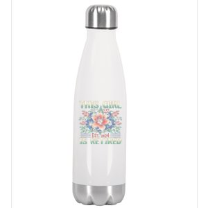 Flower Retired 2025 Not My Problem Anymore Stainless Steel Insulated Water Bottle