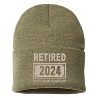 Funny Retired 2024 Not My Problem Anymore Sustainable Knit Beanie