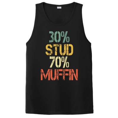 Funny Retro 30 Stud 70 Muffin Sarcasm Dad Bod Figure PosiCharge Competitor Tank