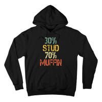 Funny Retro 30 Stud 70 Muffin Sarcasm Dad Bod Figure Tall Hoodie