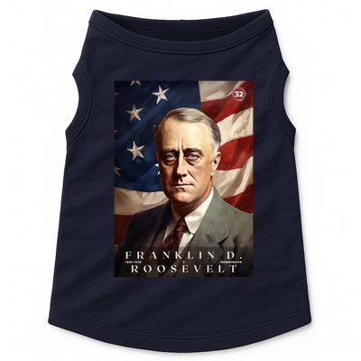 Franklin Roosevelt 32nd President Of The United States Portrait Doggie Tank
