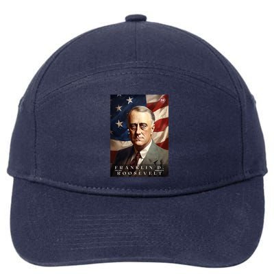 Franklin Roosevelt 32nd President Of The United States Portrait 7-Panel Snapback Hat