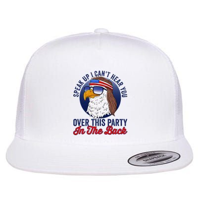 Funny Redneck 4th Of July American Flag Usa Eagle Mullet Flat Bill Trucker Hat