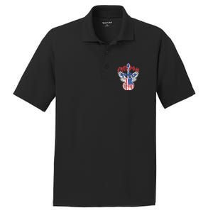 Freedom Rocks 4th Of July Patriotic Usa Flag Rock Guitar Gift PosiCharge RacerMesh Polo