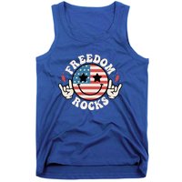 Freedom Rocks 4th Of July America Flag Retro Great Gift Tank Top