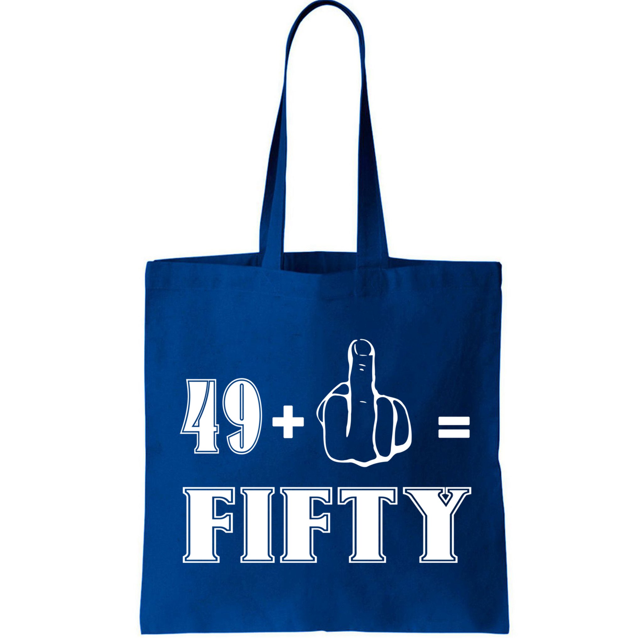 Funny Rude 50th Birthday Gift 49 Plus 1 Finger Equals 50 Funny Gift Bag