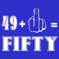 Funny Rude 50th Birthday Gift 49 Plus 1 Finger Equals 50 Funny Gift Zip Tote Bag