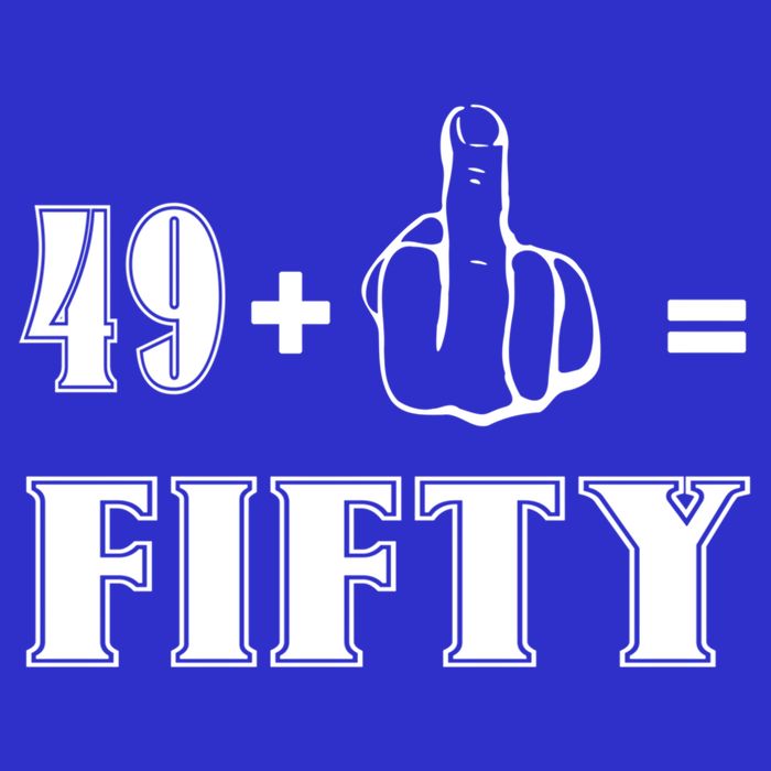 Funny Rude 50th Birthday Gift 49 Plus 1 Finger Equals 50 Funny Gift Zip Tote Bag