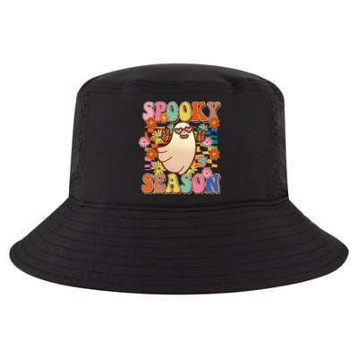 Funny Retro 60s Halloween Spooky Season Hippie Ghost Cool Comfort Performance Bucket Hat