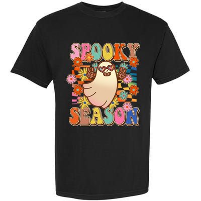 Funny Retro 60s Halloween Spooky Season Hippie Ghost Garment-Dyed Heavyweight T-Shirt