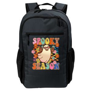 Funny Retro 60s Halloween Spooky Season Hippie Ghost Daily Commute Backpack