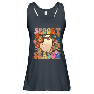 Funny Retro 60s Halloween Spooky Season Hippie Ghost Ladies Essential Flowy Tank