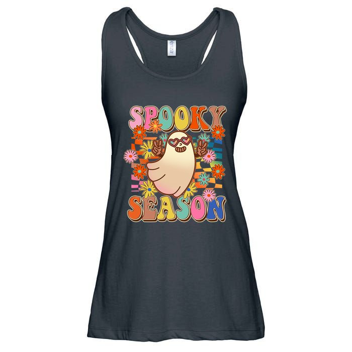 Funny Retro 60s Halloween Spooky Season Hippie Ghost Ladies Essential Flowy Tank