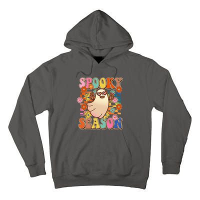 Funny Retro 60s Halloween Spooky Season Hippie Ghost Tall Hoodie