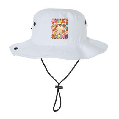 Funny Retro 60s Halloween Spooky Season Hippie Ghost Legacy Cool Fit Booney Bucket Hat