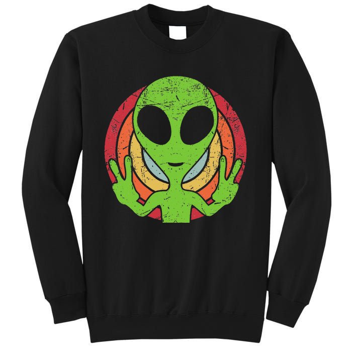 Funny Retro 80S Style Vintage Ufo Lover Alien Space Sweatshirt