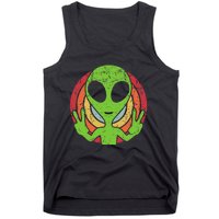 Funny Retro 80S Style Vintage Ufo Lover Alien Space Tank Top