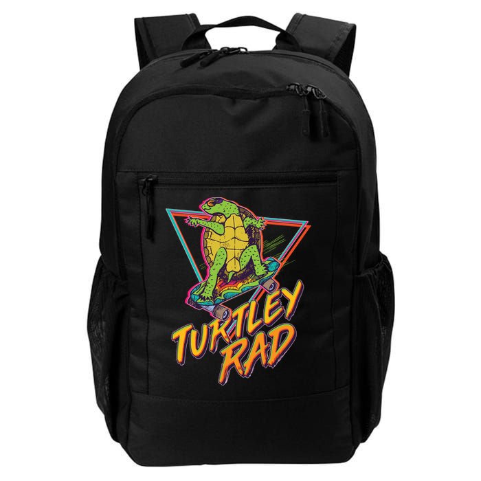 Funny Retro 80's Turtley Rad Skateboarding Turtle Backpack