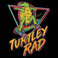 Funny Retro 80's Turtley Rad Skateboarding Turtle Backpack
