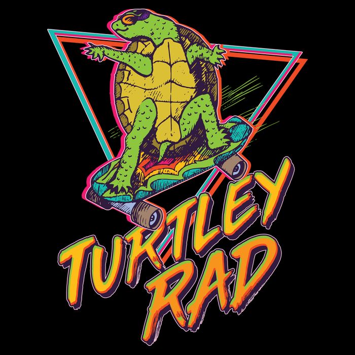 Funny Retro 80's Turtley Rad Skateboarding Turtle Backpack
