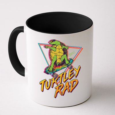 Funny Retro 80's Turtley Rad Skateboarding Turtle Mug