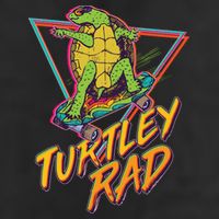 Funny Retro 80's Turtley Rad Skateboarding Turtle Trucker Hat