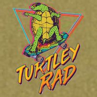 Funny Retro 80's Turtley Rad Skateboarding Turtle Garment-Dyed Women's Muscle Tee