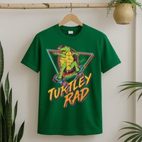 Funny Retro 80's Turtley Rad Skateboarding Turtle T-Shirt