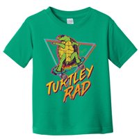 Funny Retro 80's Turtley Rad Skateboarding Turtle Toddler T-Shirt