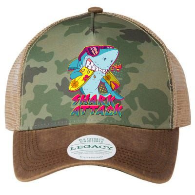 Funny Retro 80s Shark Attack Legacy Tie Dye Trucker Hat