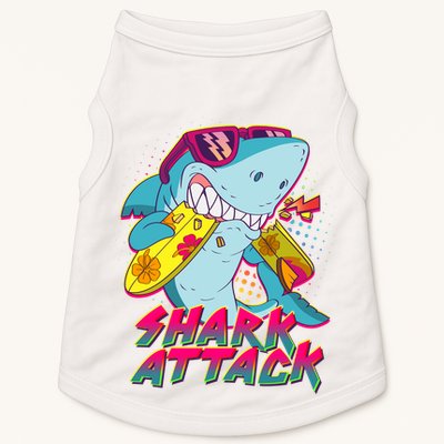 Funny Retro 80s Shark Attack Doggie Tank
