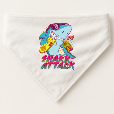 Funny Retro 80s Shark Attack USA-Made Doggie Bandana