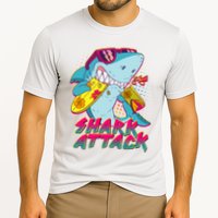 Funny Retro 80s Shark Attack Performance Shirt