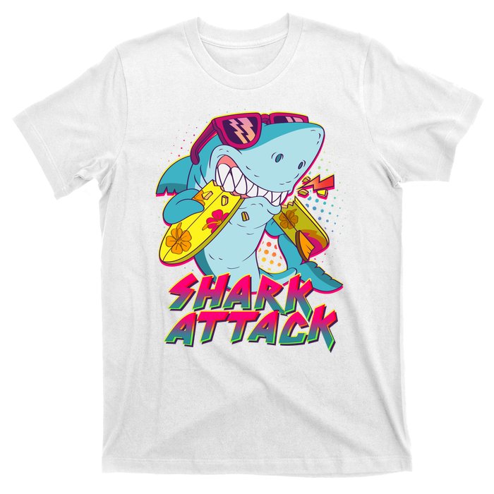 Funny Retro 80s Shark Attack T-Shirt